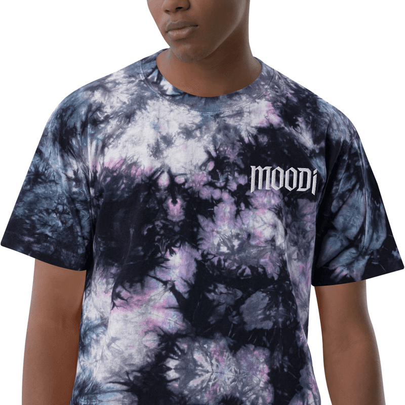 MOODi Oversized Tie-Dye T-Shirt (White Logo)